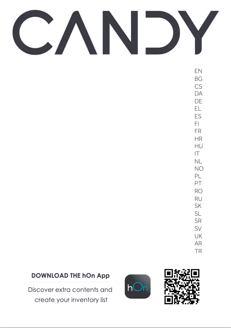 Page 1 of the manual User Manual Candy CBL3518ECM