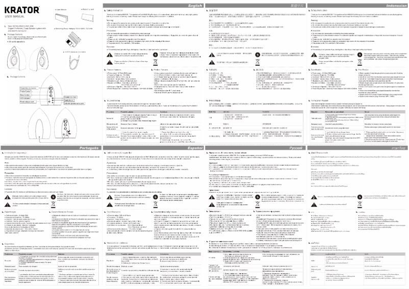 Page 1 de la notice Manuel utilisateur Krator N4-20020
