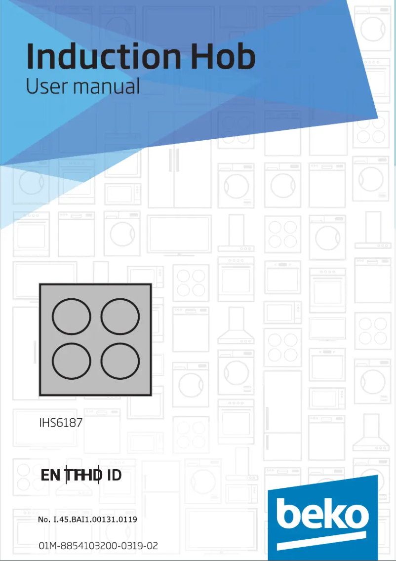 Page 1 de la notice Manuel utilisateur Beko IHS6187