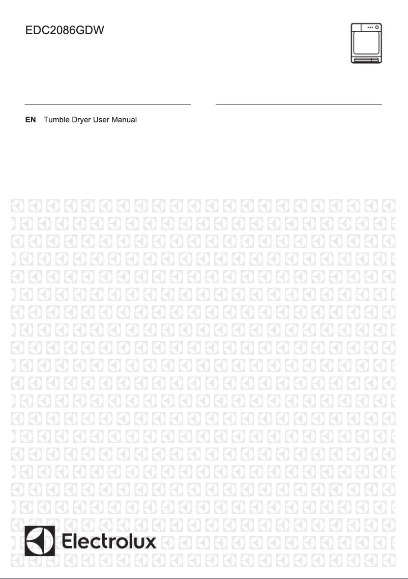 Page 1 de la notice Manuel utilisateur Electrolux EDC2086GDW