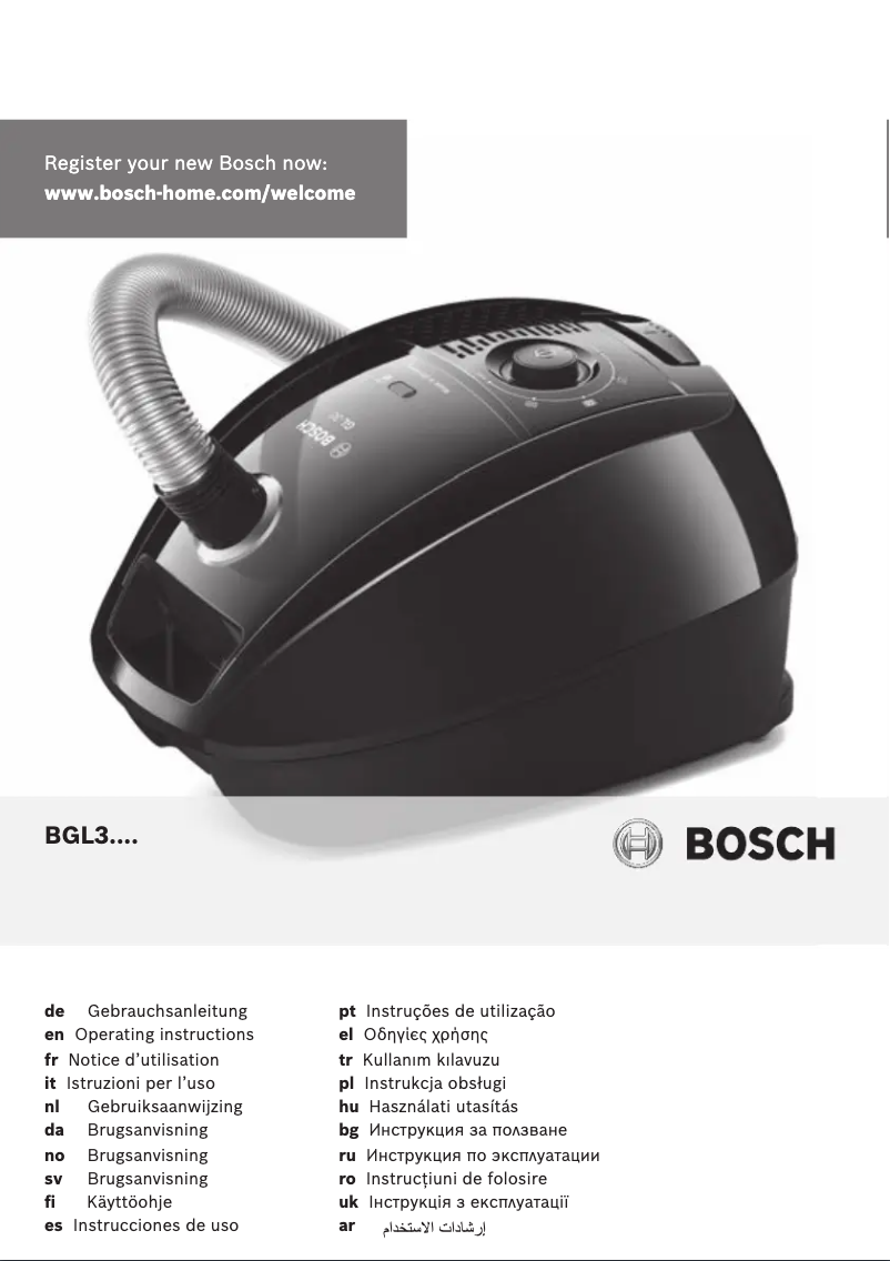 Page 1 de la notice Manuel utilisateur Bosch BGL32030