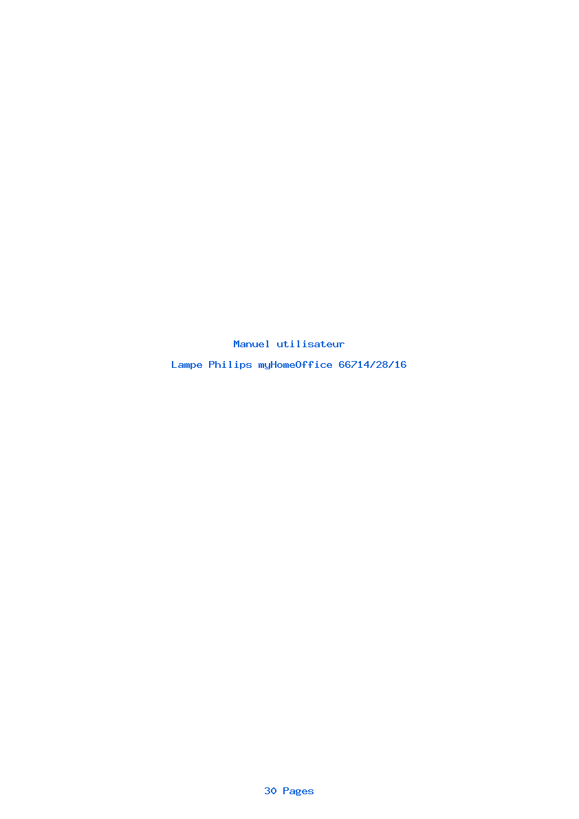 Page 1 de la notice Manuel utilisateur Philips myHomeOffice 66714/28/16