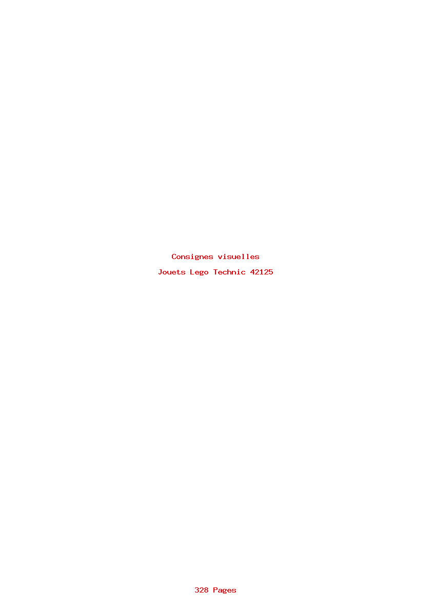 Page 1 de la notice Consignes visuelles Lego Technic 42125