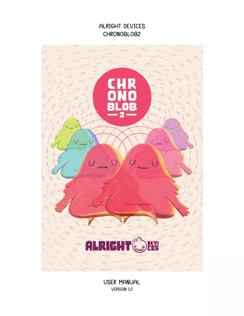 Page 1 de la notice Manuel utilisateur Alright Devices Chronoblob2