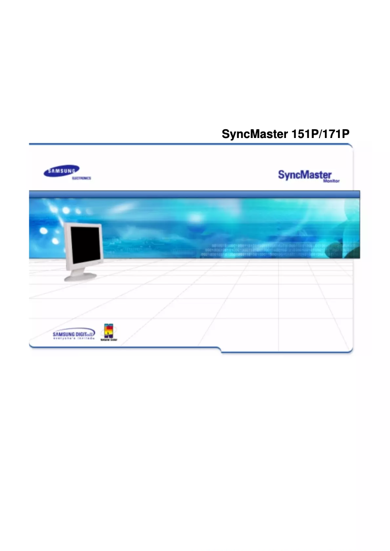 Page 1 de la notice Manuel utilisateur Samsung SyncMaster 171P