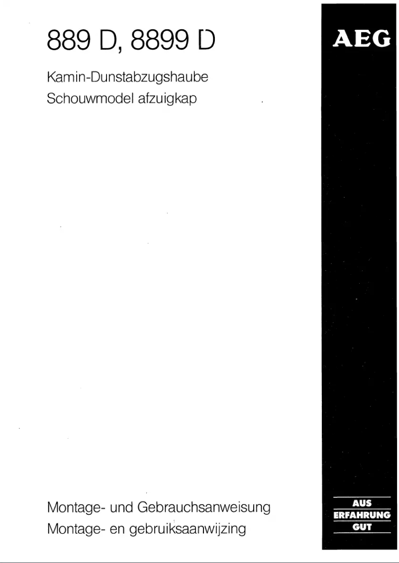 Page 1 de la notice Manuel utilisateur AEG 889 D