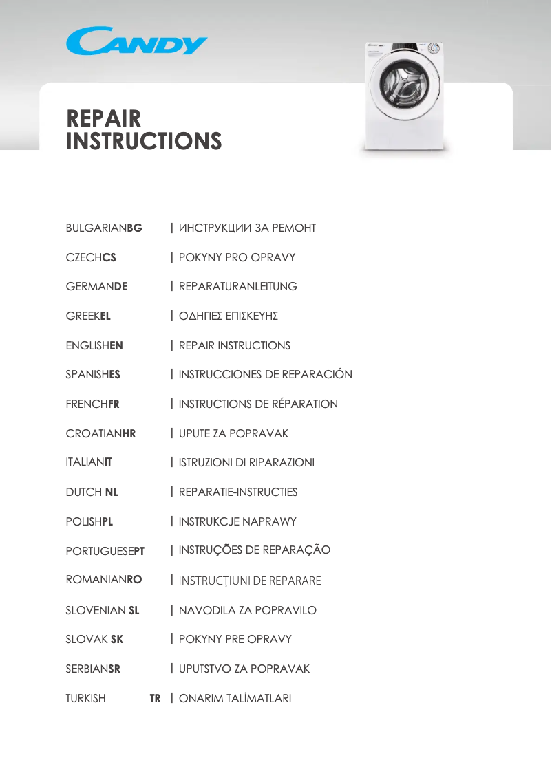 Página 1 del manual Manual de usuario Candy RTL 881SZ-19