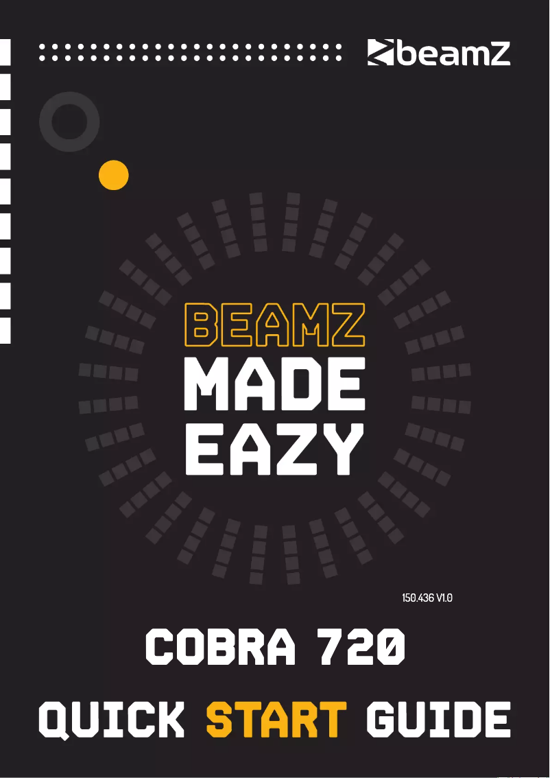 Page 1 de la notice Guide de démarrage rapide BeamZ Cobra 720