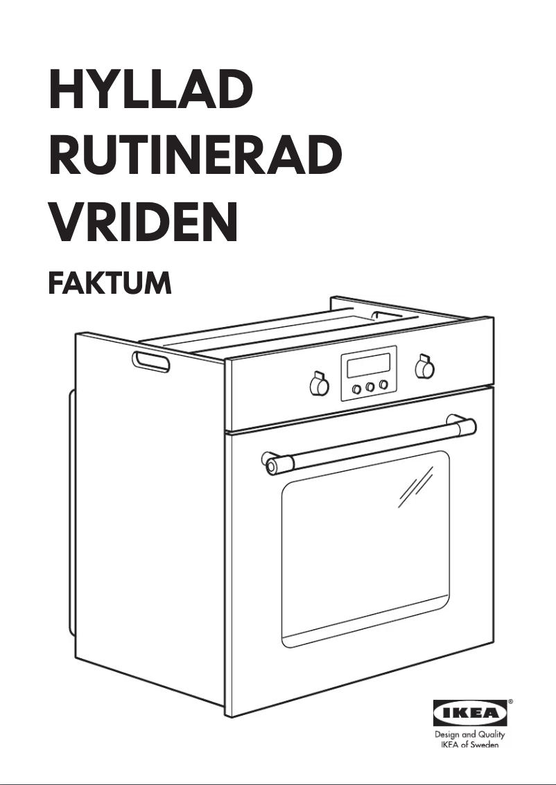 Page 1 de la notice Manuel utilisateur Ikea RUTINERAD