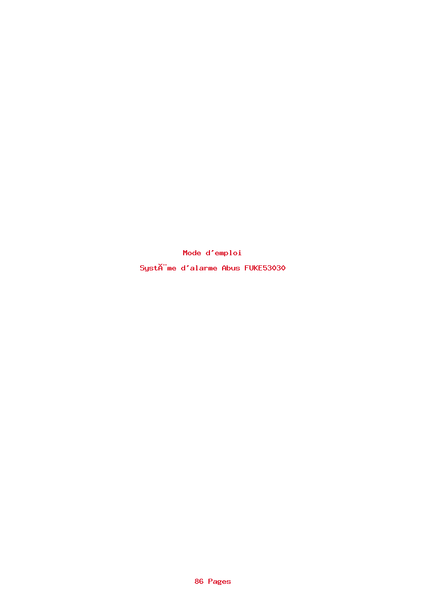 Page 1 de la notice Mode d'emploi Abus FUKE53030
