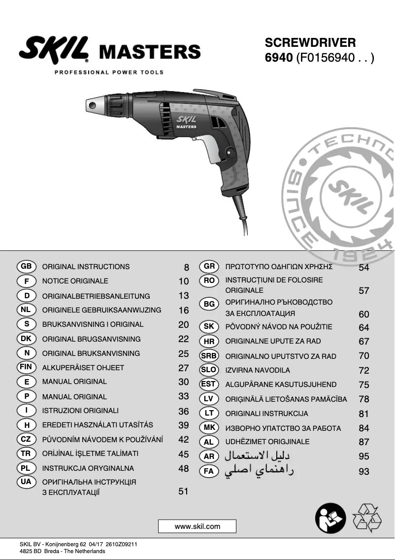 Página 1 del manual Manual de usuario Skil 6940 MA