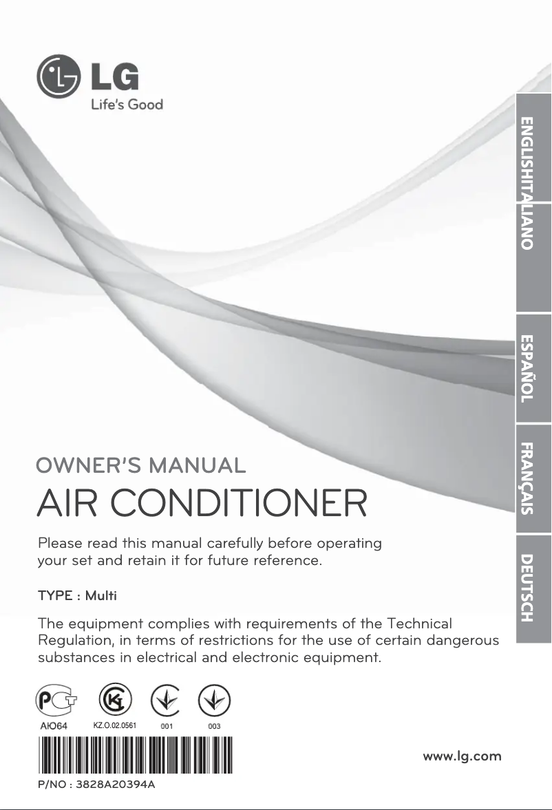 Page 1 de la notice Manuel utilisateur LG MC24AHV