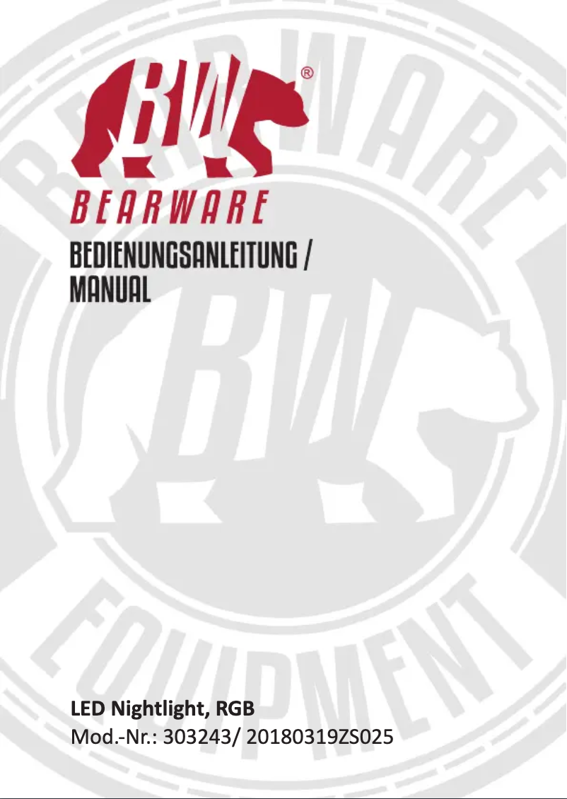 Page 1 de la notice Manuel utilisateur Bearware 303243