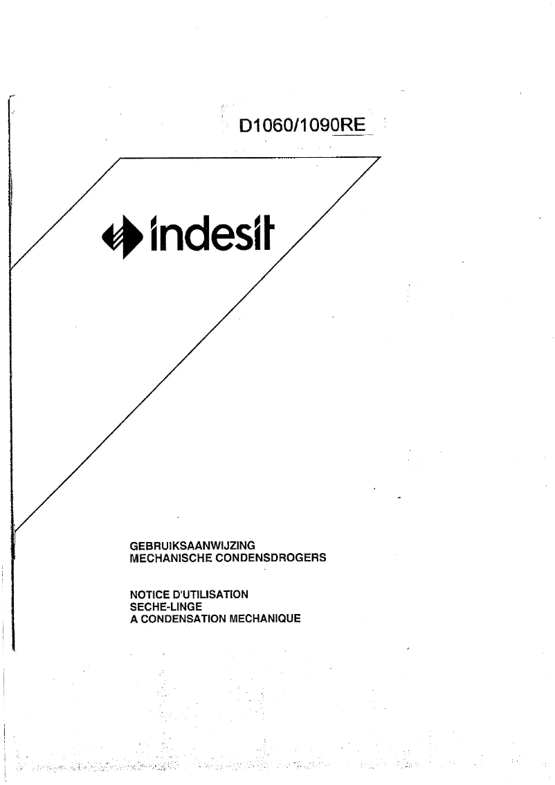 Page 1 de la notice Manuel utilisateur Indesit D 1090 RE