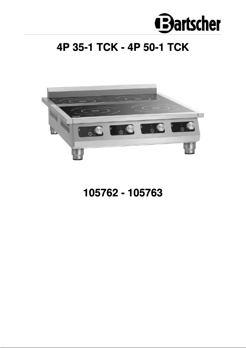 Page 1 de la notice Manuel utilisateur Bartscher 4P 35-1 TCK