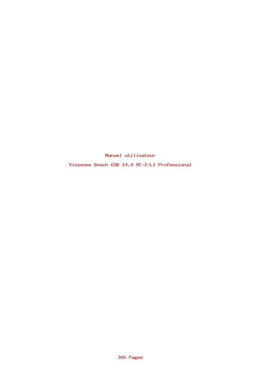 Page 1 de la notice Manuel utilisateur Bosch GSB 14.4 VE-2-LI Professional