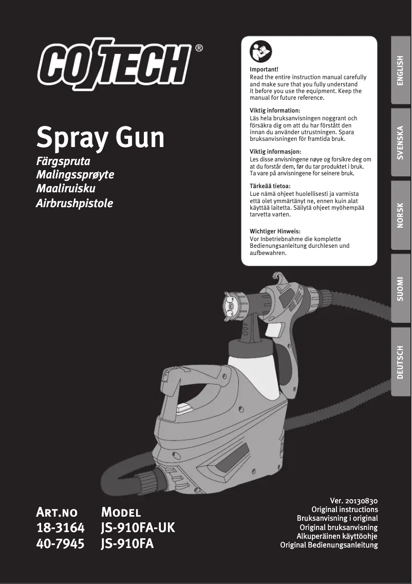 Page 1 de la notice Manuel utilisateur Cotech JS-910FA