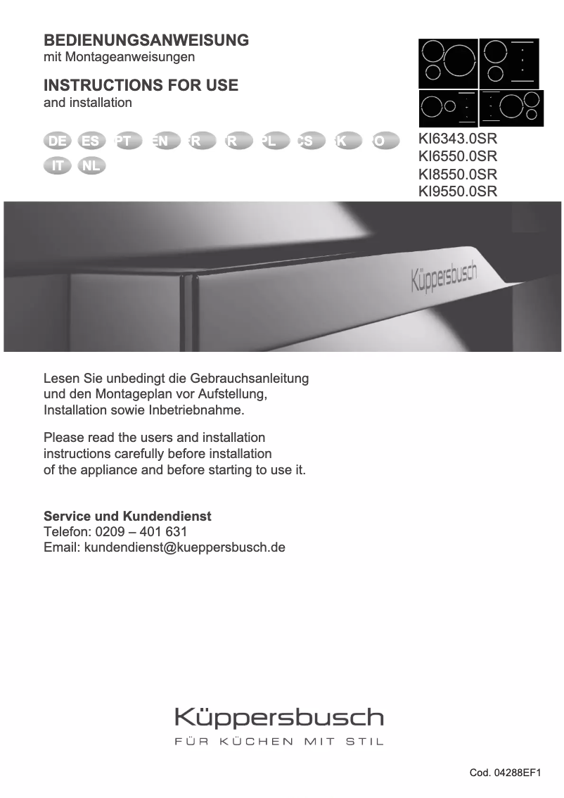 Página 1 del manual Manual de usuario Küppersbusch KI6550.0SR