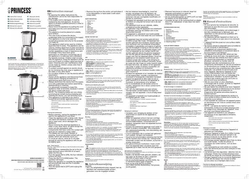 Page 1 de la notice Manuel utilisateur Princess Solid Pro 212094