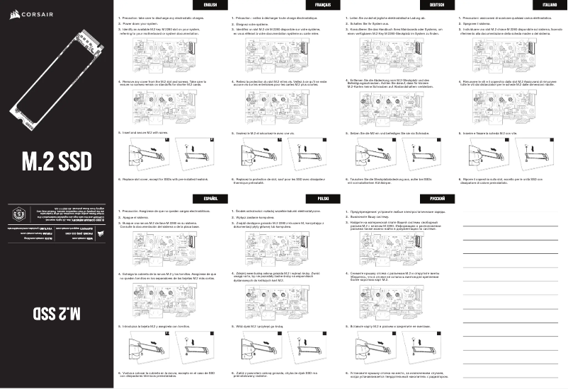 Page 1 de la notice Manuel utilisateur Corsair MP400