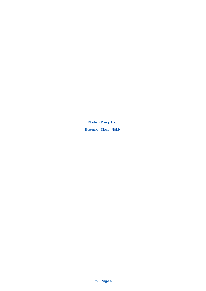 Page 1 de la notice Mode d'emploi Ikea MALM