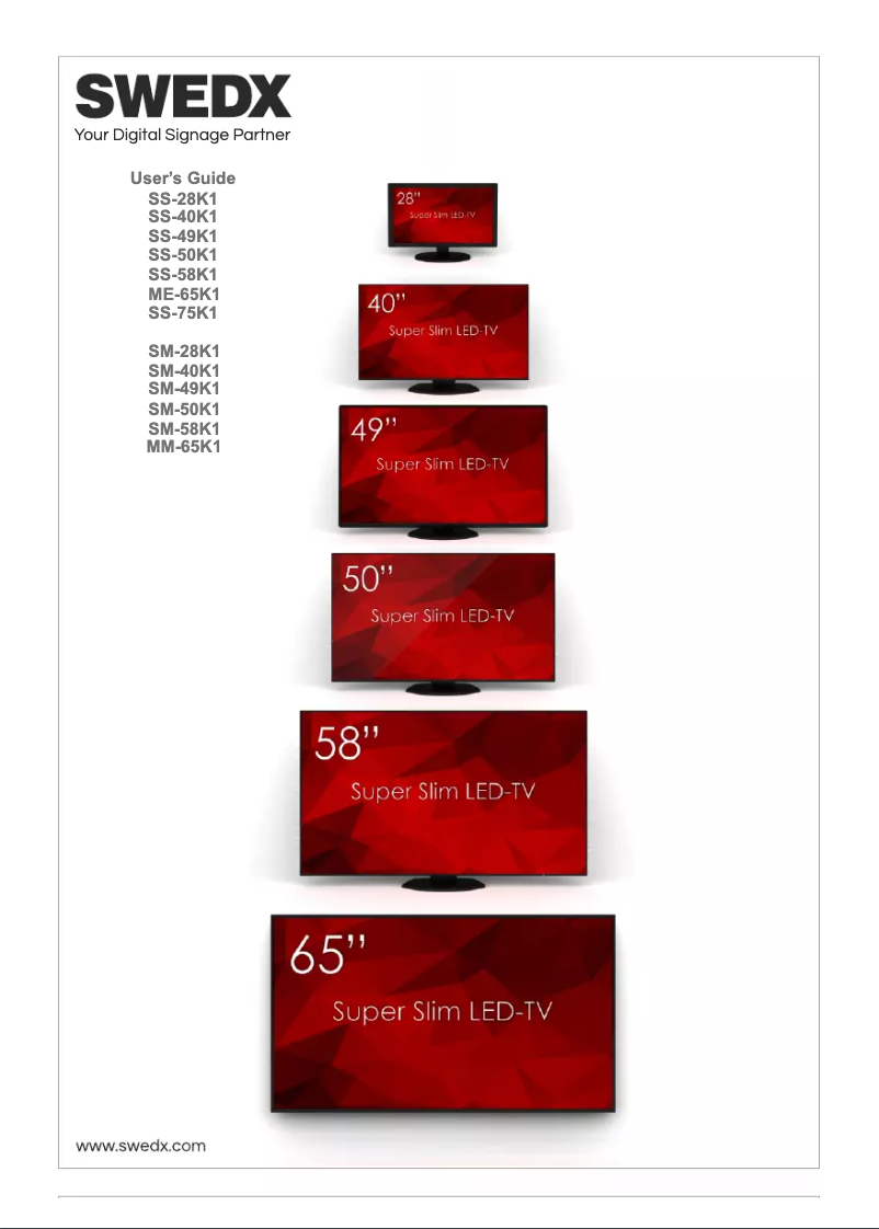 Página 1 del manual Manual de usuario Swedx SS-58K1