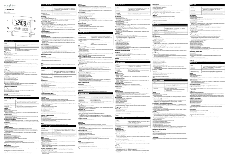 Page 1 de la notice Manuel utilisateur Nedis CLDK001SR