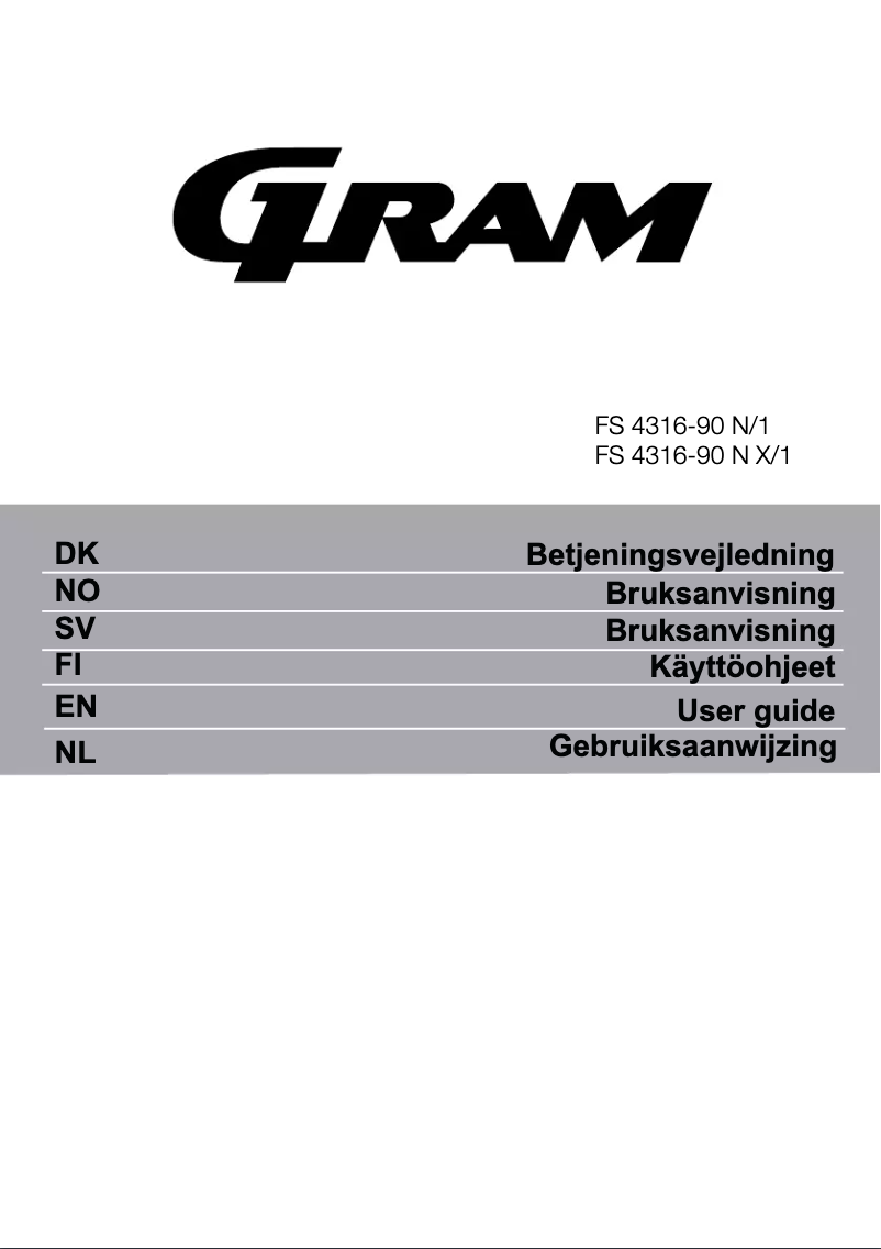 Page 1 de la notice Manuel utilisateur Gram FS 4316-90 N/1