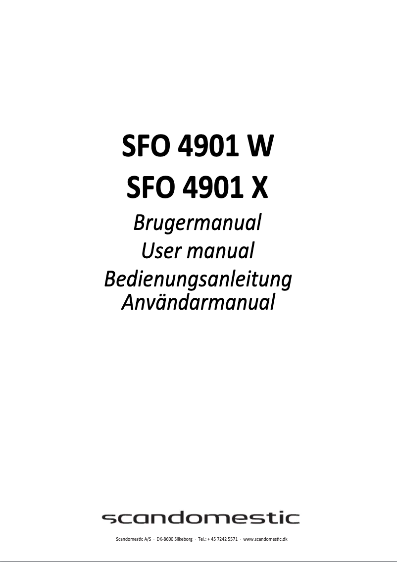 Page 1 of the manual User Manual Scandomestic SFO 4901 W