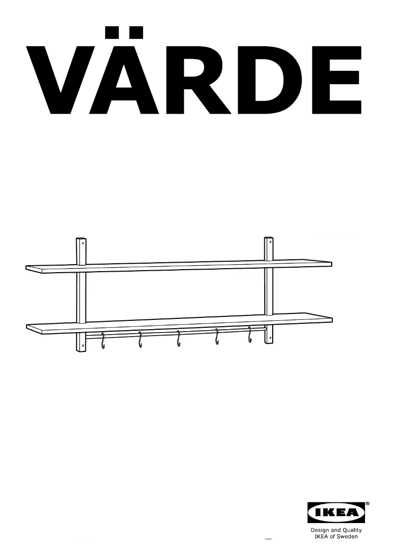 Page 1 de la notice Instructions / montage Ikea VARDE