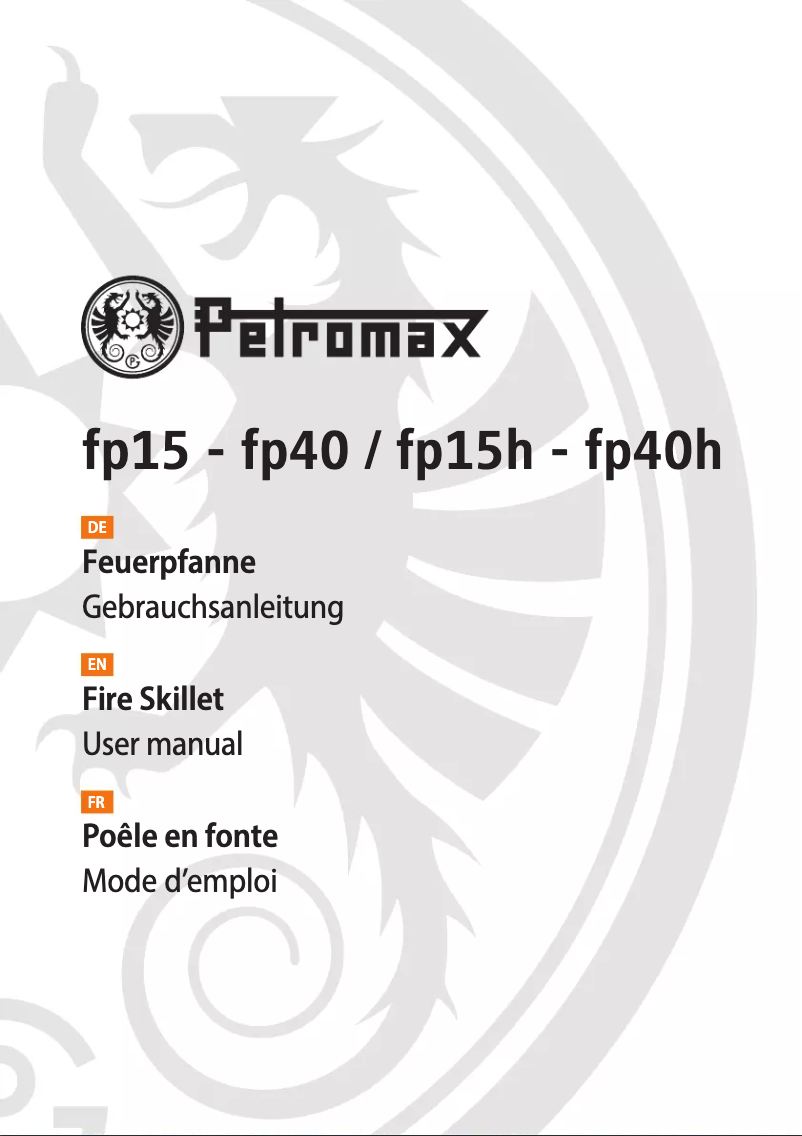 Page 1 de la notice Manuel utilisateur Petromax fp30