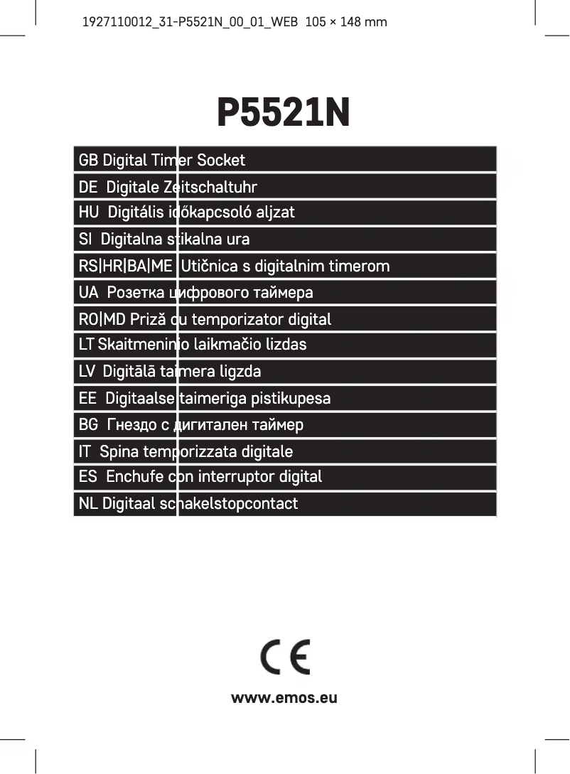 Page 1 de la notice Manuel utilisateur Emos P5521N