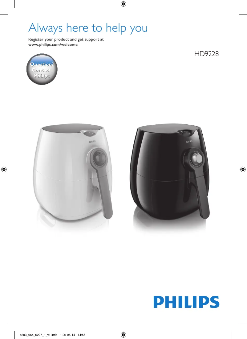 Página 1 del manual Manual de usuario Philips Viva Collection Airfryer HD9228
