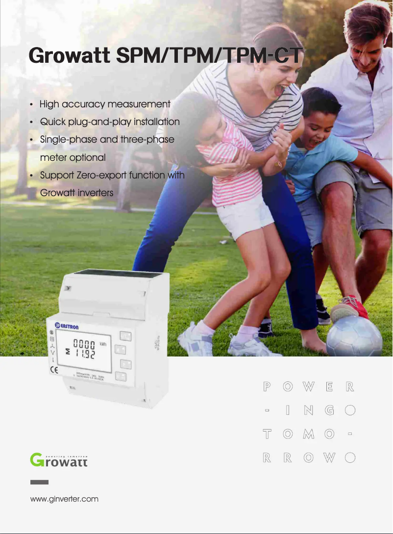 Page 1 de la notice Fiche technique Growatt SPM