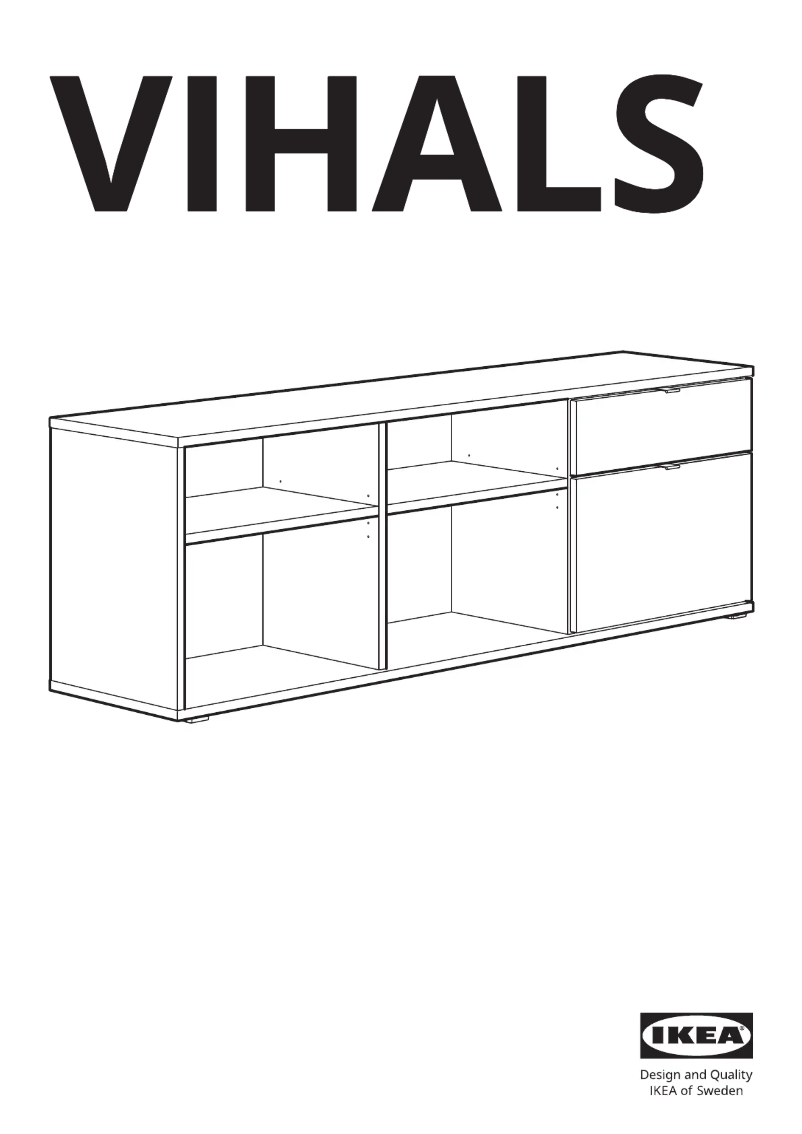 Page 1 de la notice Manuel utilisateur Ikea VIHALS 204.832.95