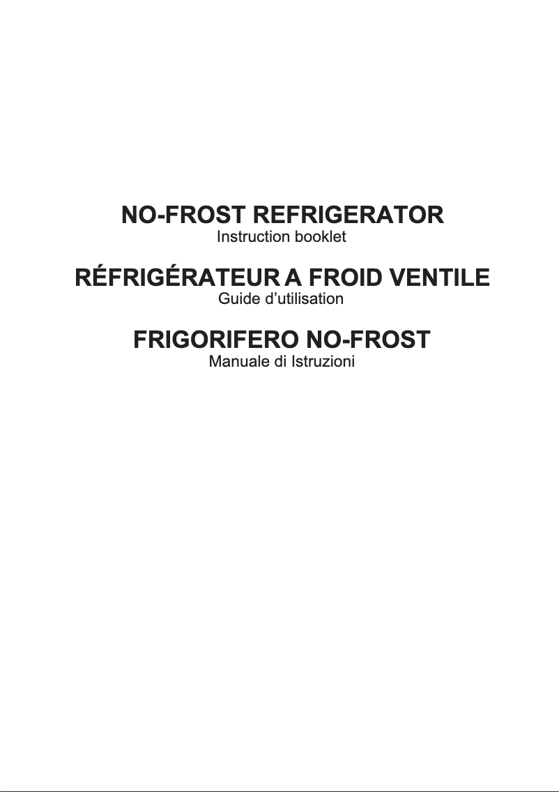 Página 1 del manual Manual de usuario Bompani BO340NF/E