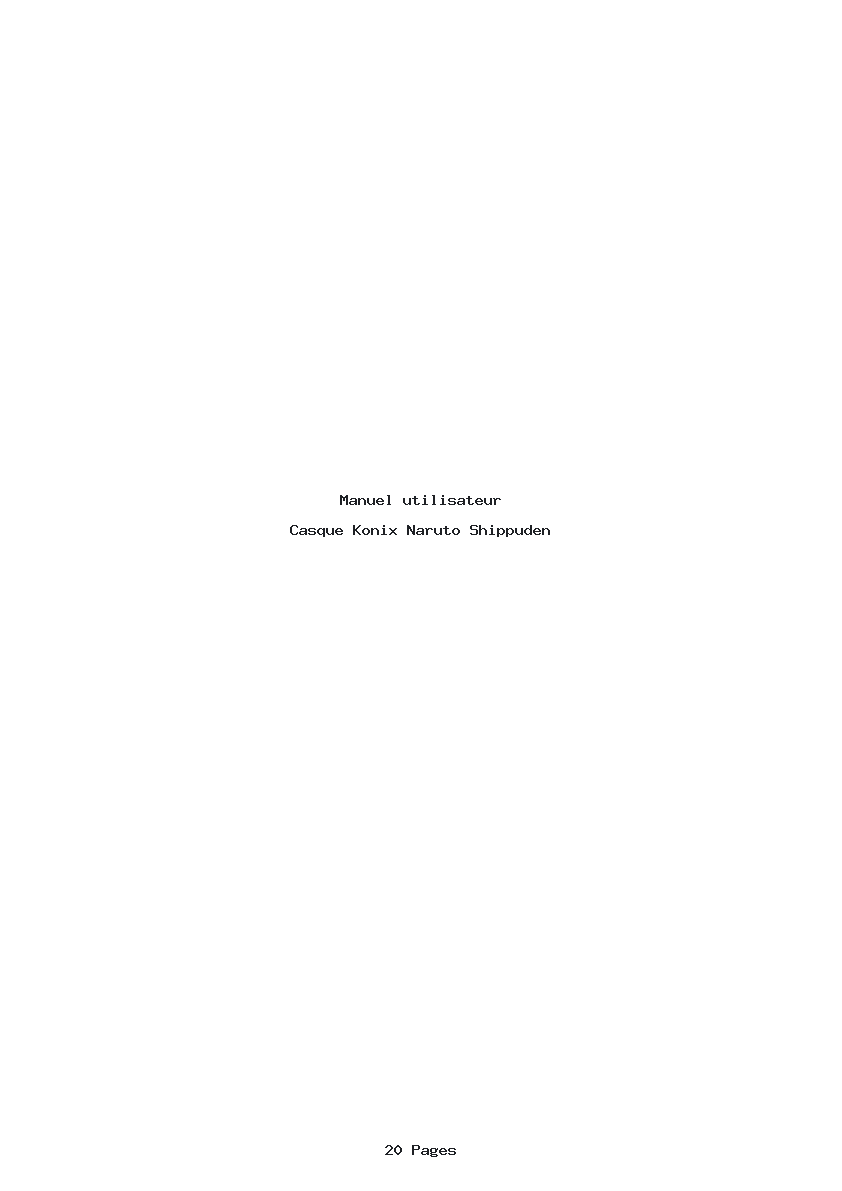 Page 1 de la notice Manuel utilisateur Konix Naruto Shippuden