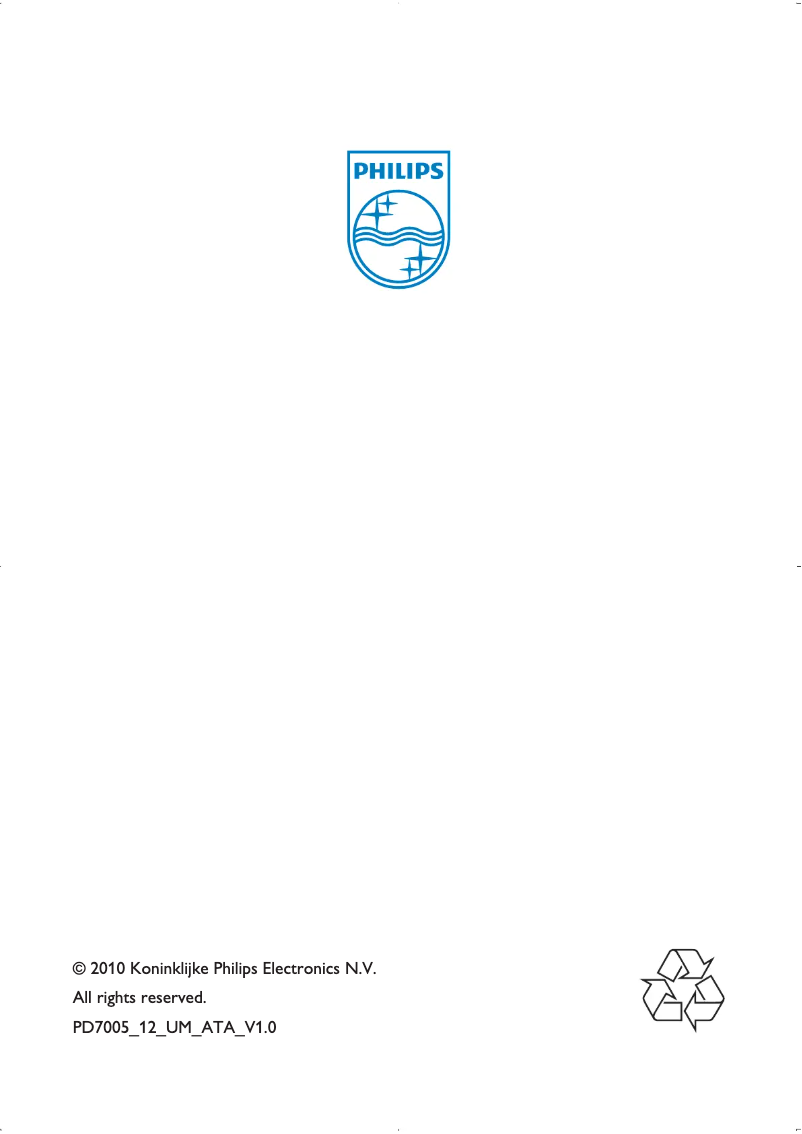 Página 1 del manual Manual de usuario Philips PD7005 DVT