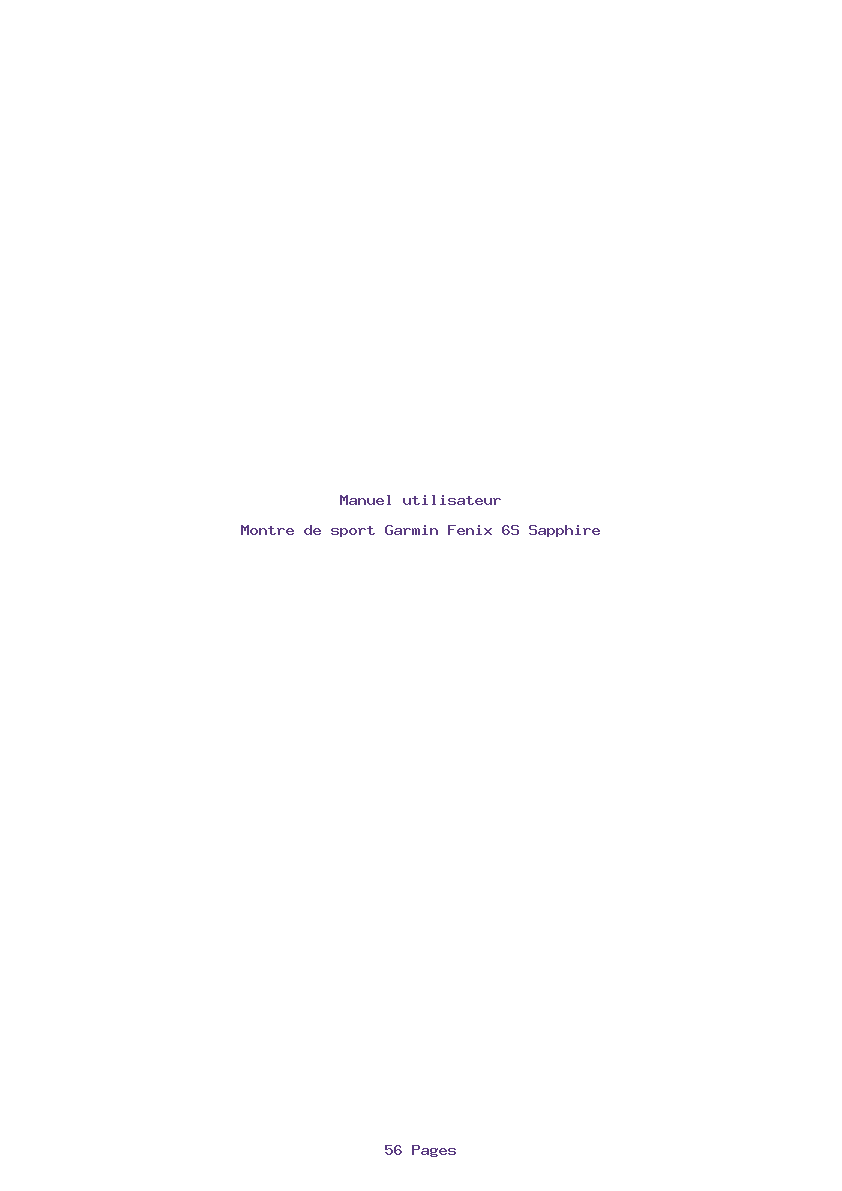 Page 1 de la notice Manuel utilisateur Garmin Fenix 6S Sapphire