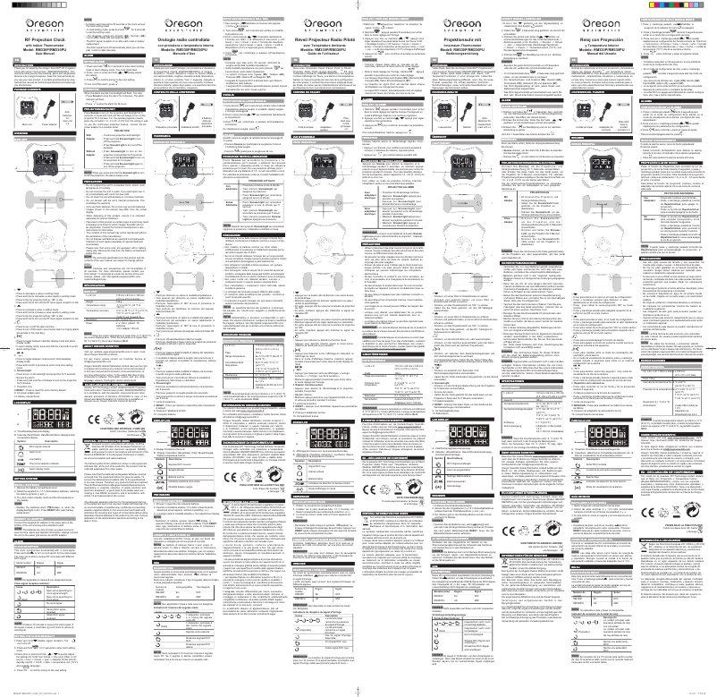 Page 1 de la notice Manuel utilisateur Oregon Scientific RM330P