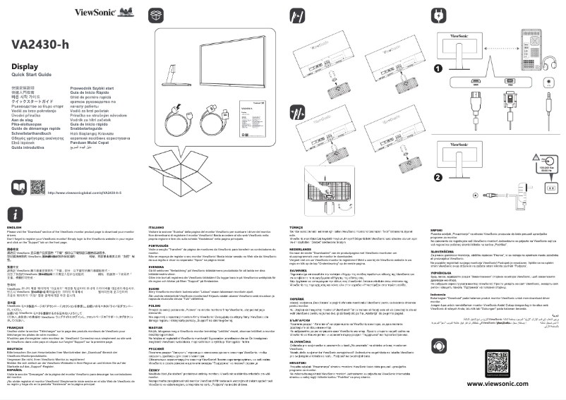 Página 1 del manual Guía de inicio rápido Viewsonic VA2430-H