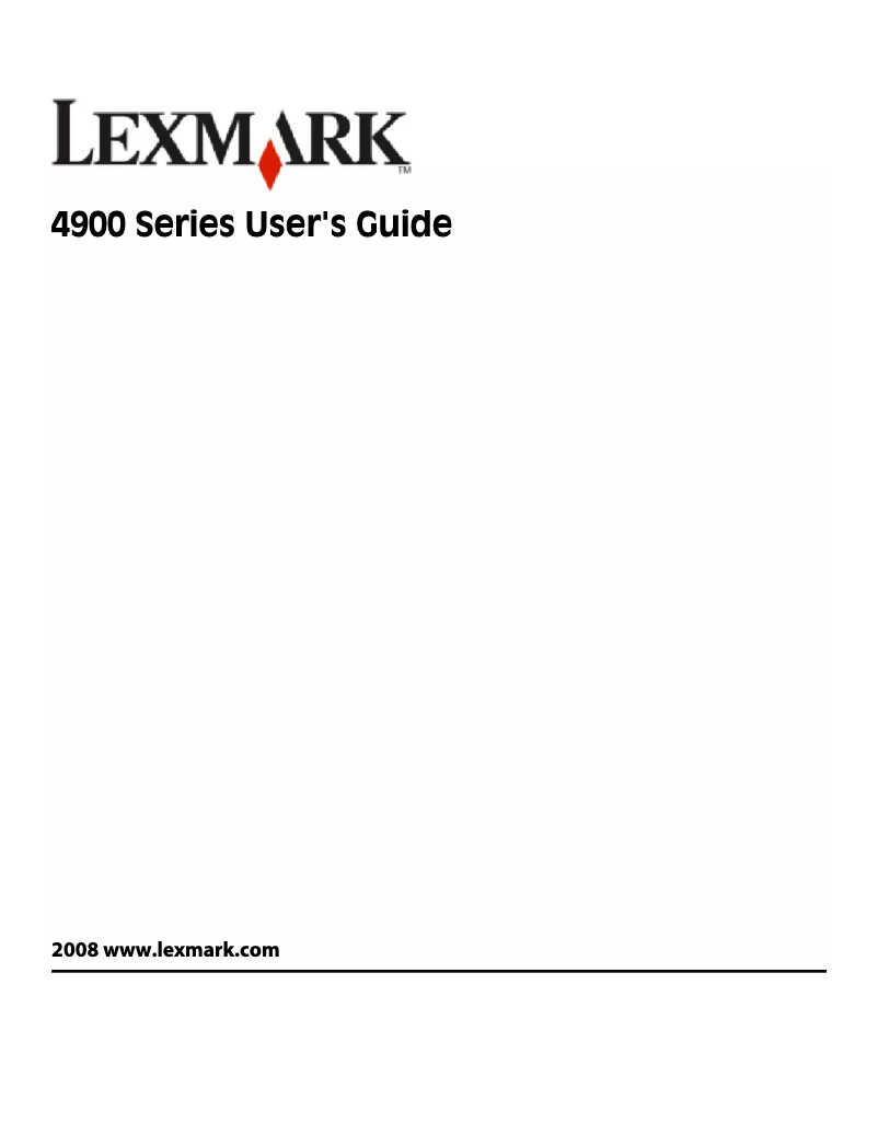 Page 1 de la notice Manuel utilisateur Lexmark X4950