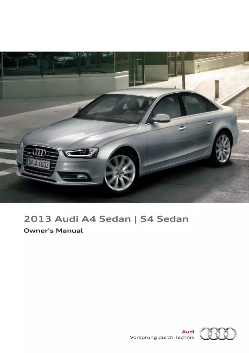 Página 1 del manual Manual de usuario Audi S4 Sedan (2013)