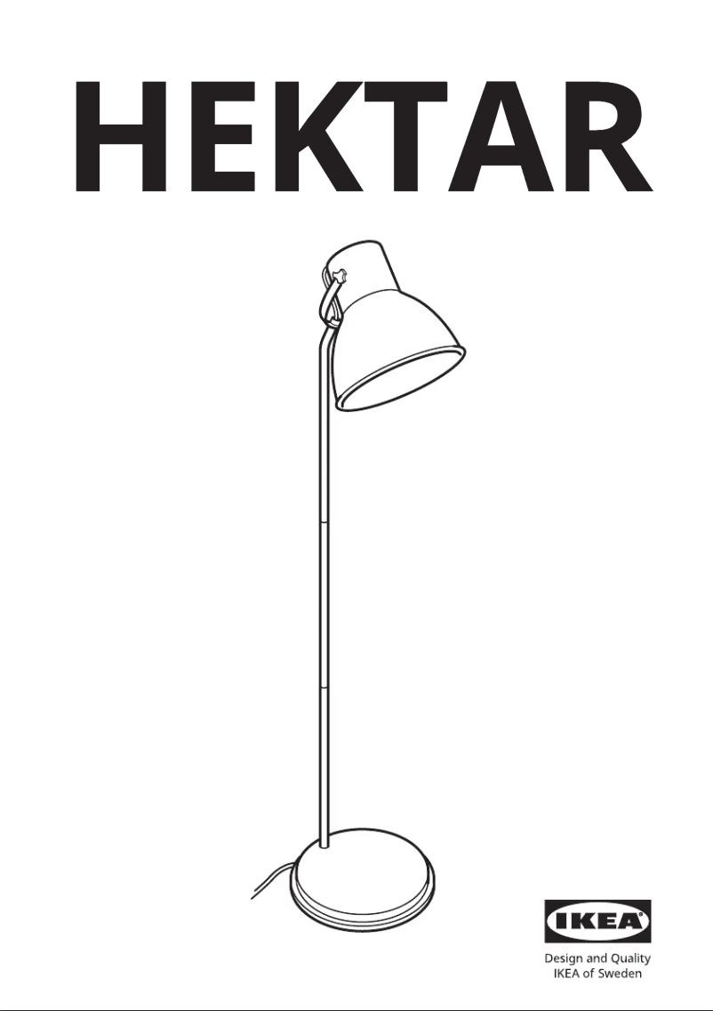 Page 1 de la notice Manuel utilisateur Ikea HEKTAR 702.165.44