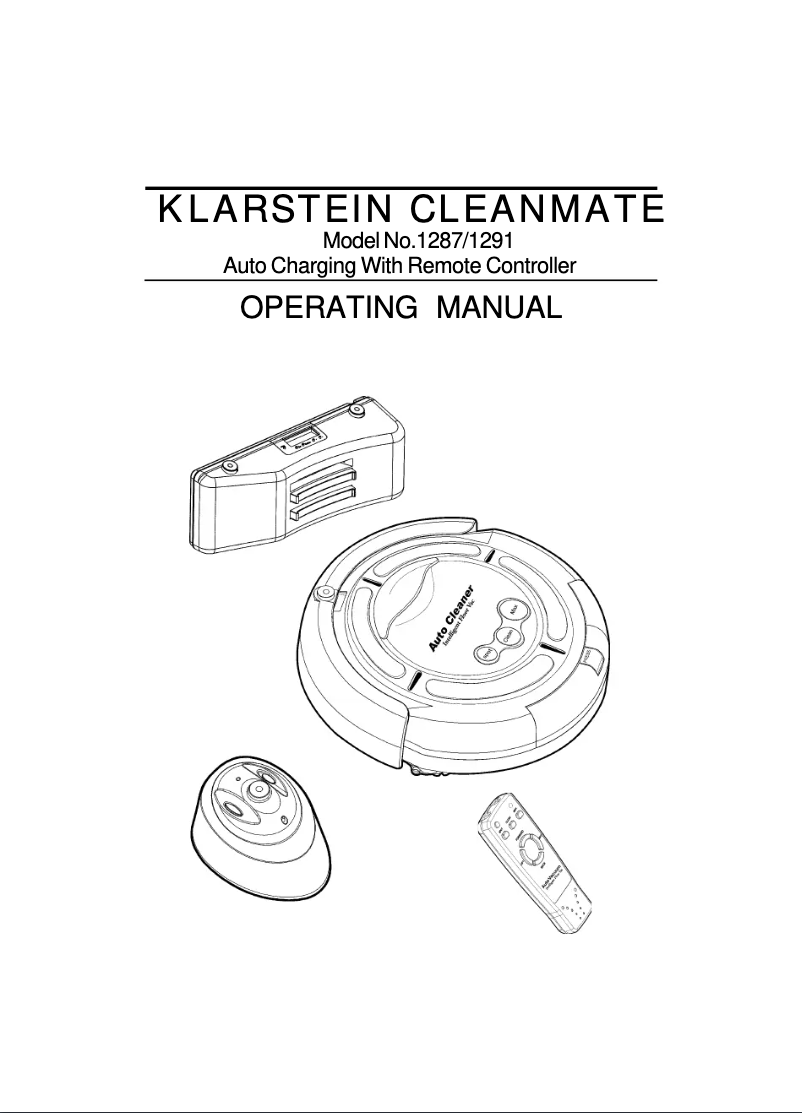 Page 1 of the manual User Manual Klarstein CleanMate 1291