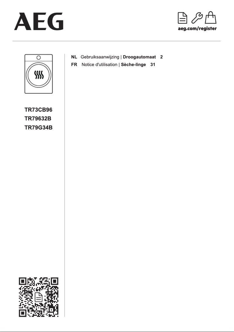 Page 1 de la notice Manuel utilisateur AEG TR79632B
