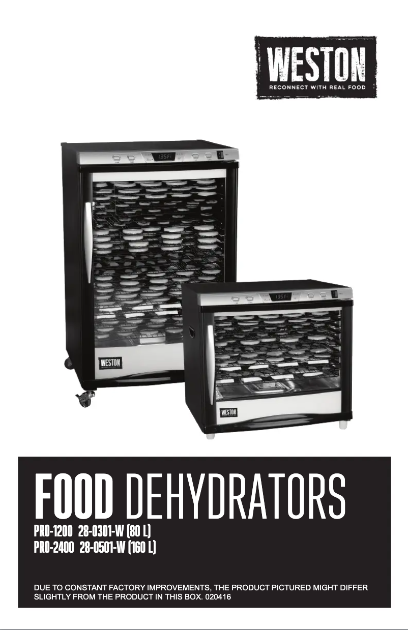 Page 1 of the manual User Manual Weston 28-0301-W