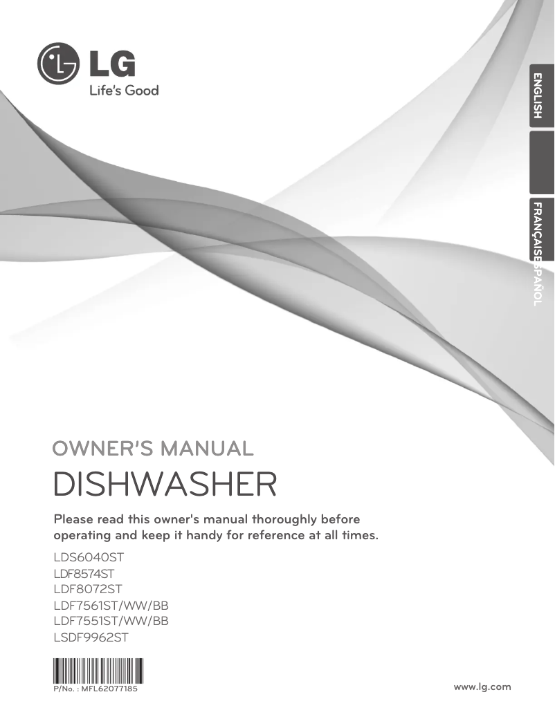 Page 1 de la notice Manuel utilisateur LG LDF8072ST