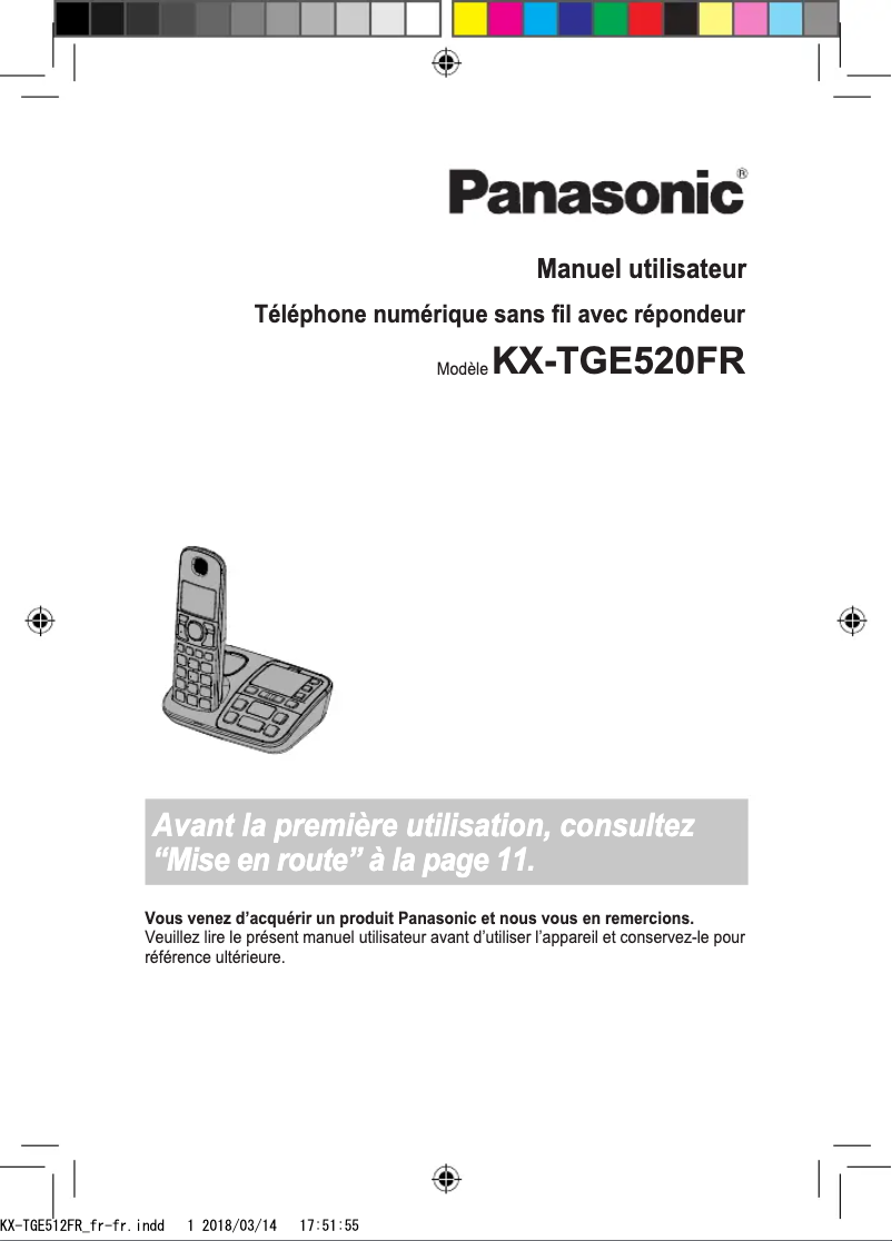 Página 1 del manual Manual de usuario Panasonic KX-TGE520FR