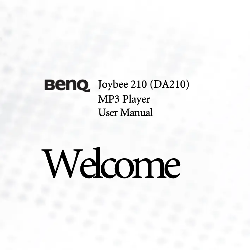 Page 1 de la notice Manuel utilisateur BenQ Joybee 210